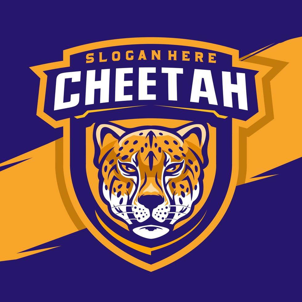 Cheetah head mascot vector