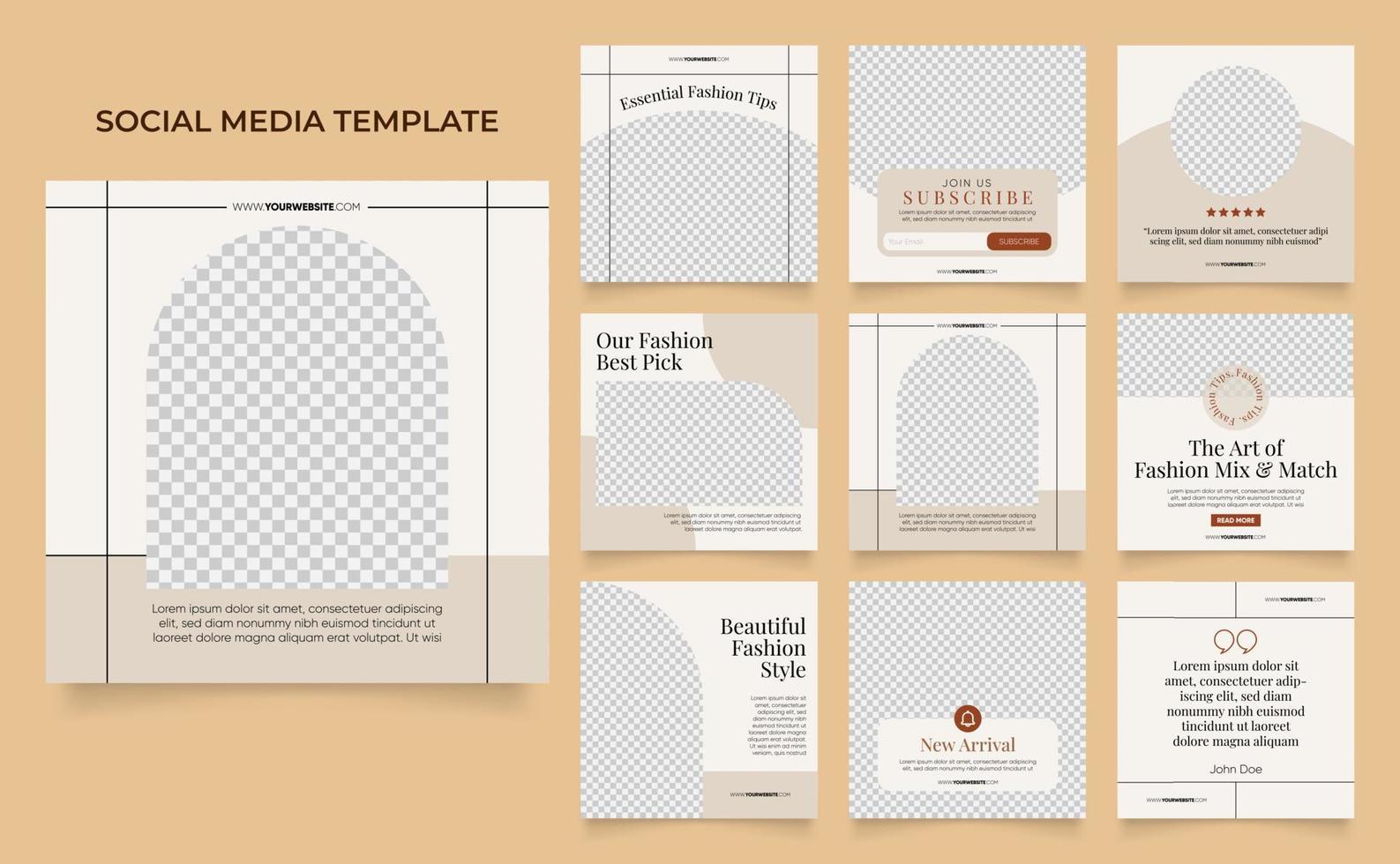 social media template banner fashion sale promotion vector