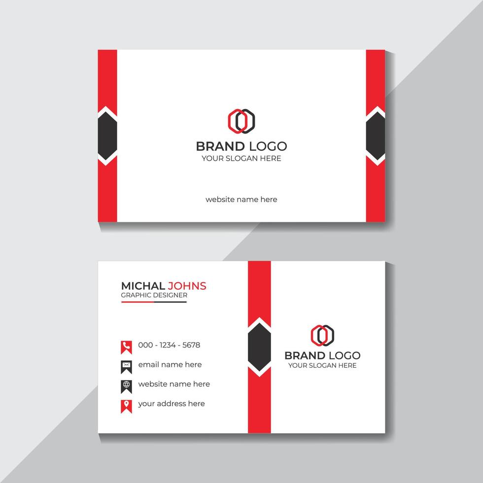 Modern Creative and Clean Business Card Template Free Vector