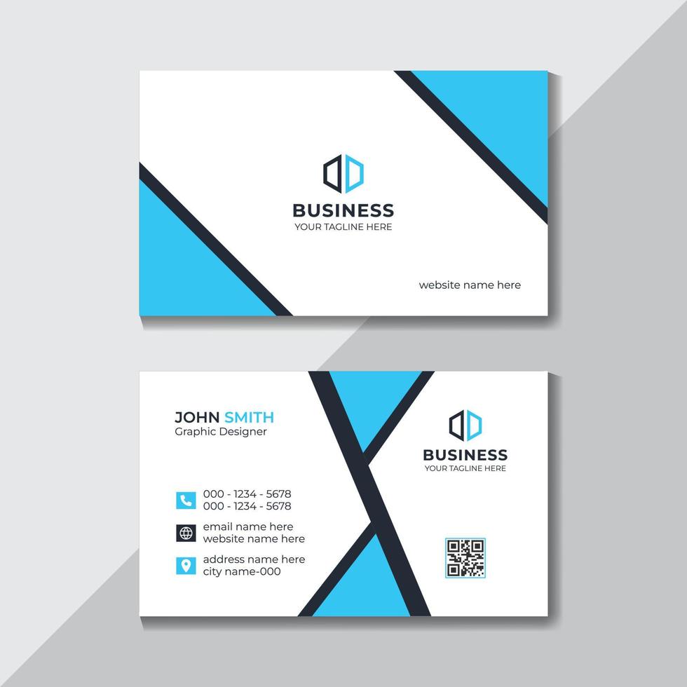 Modern Professional Business Card, Creative And Simple Business Card, Business Card Design Template, Corporate Business Card Design Free Vector