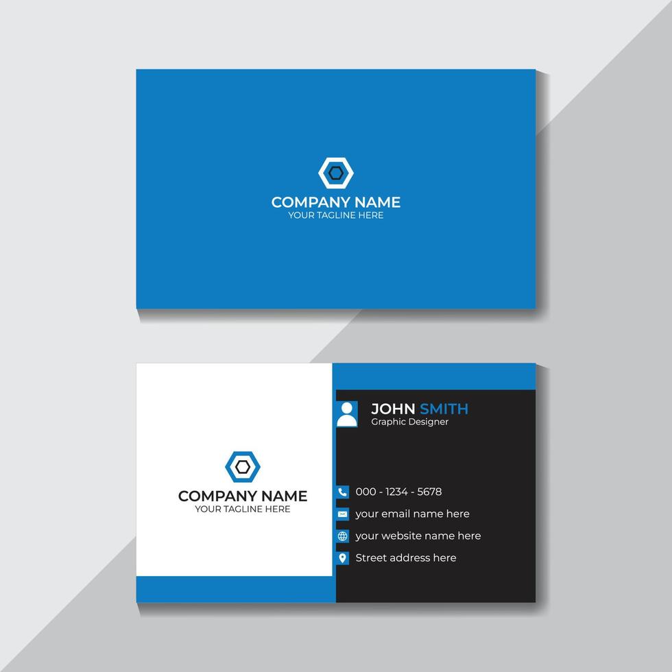 Abstract Creative Simple Clean Business Card Design Template Free Vector