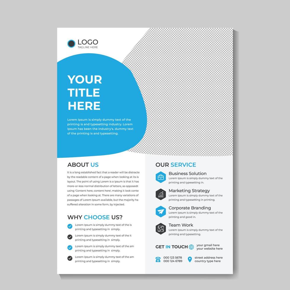 Professional Creative Clean Business Flyer Design Template Free Vector