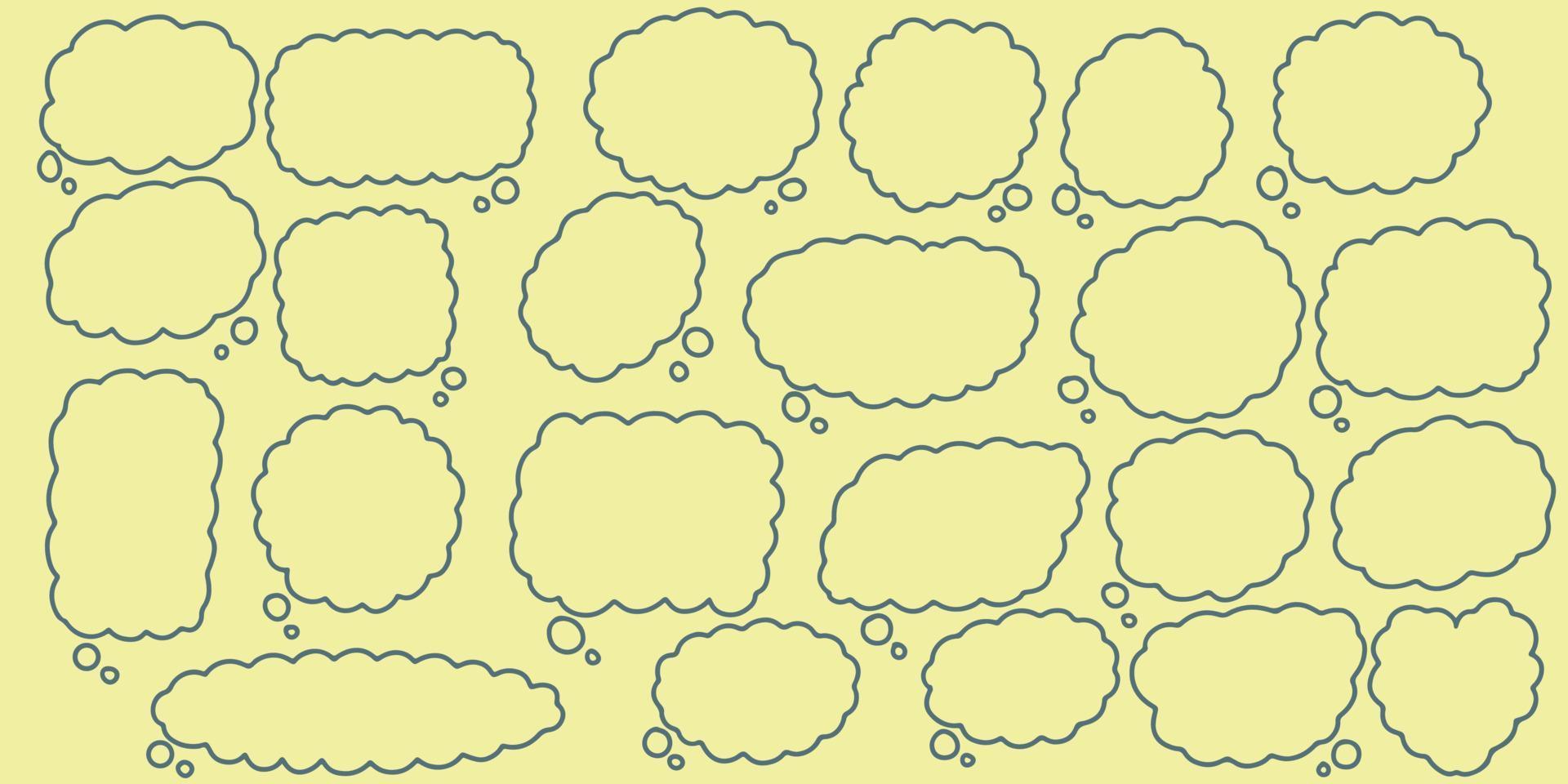 Twenty three Hand drawing doodle speech bubble set. Hand Drawn Comics vector