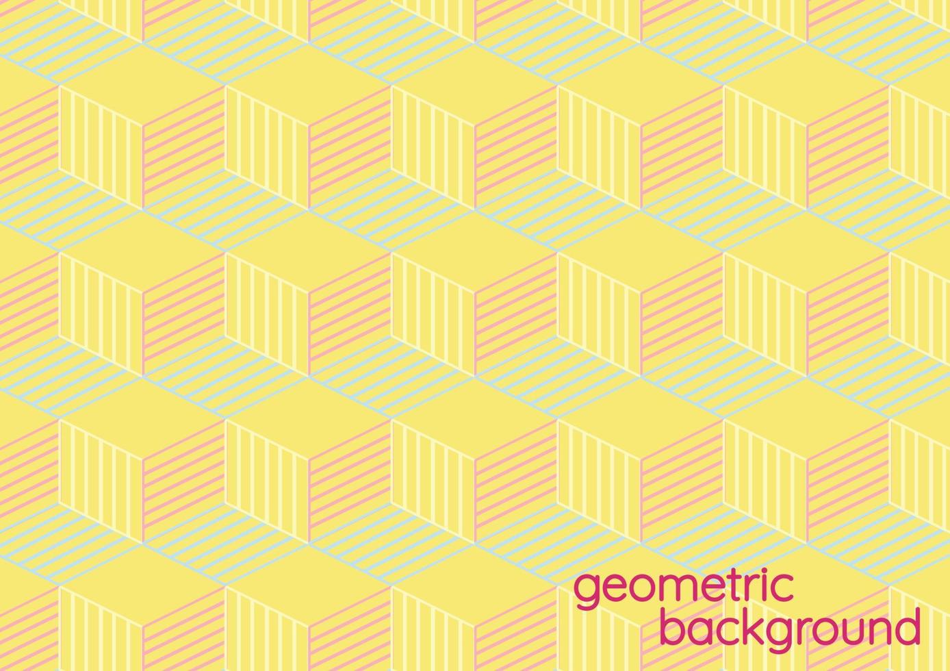 cute pastel geometric background vector design