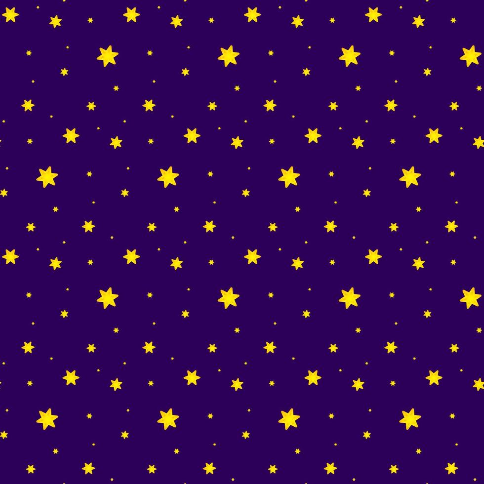 Star Space Vector Seamless Pattern