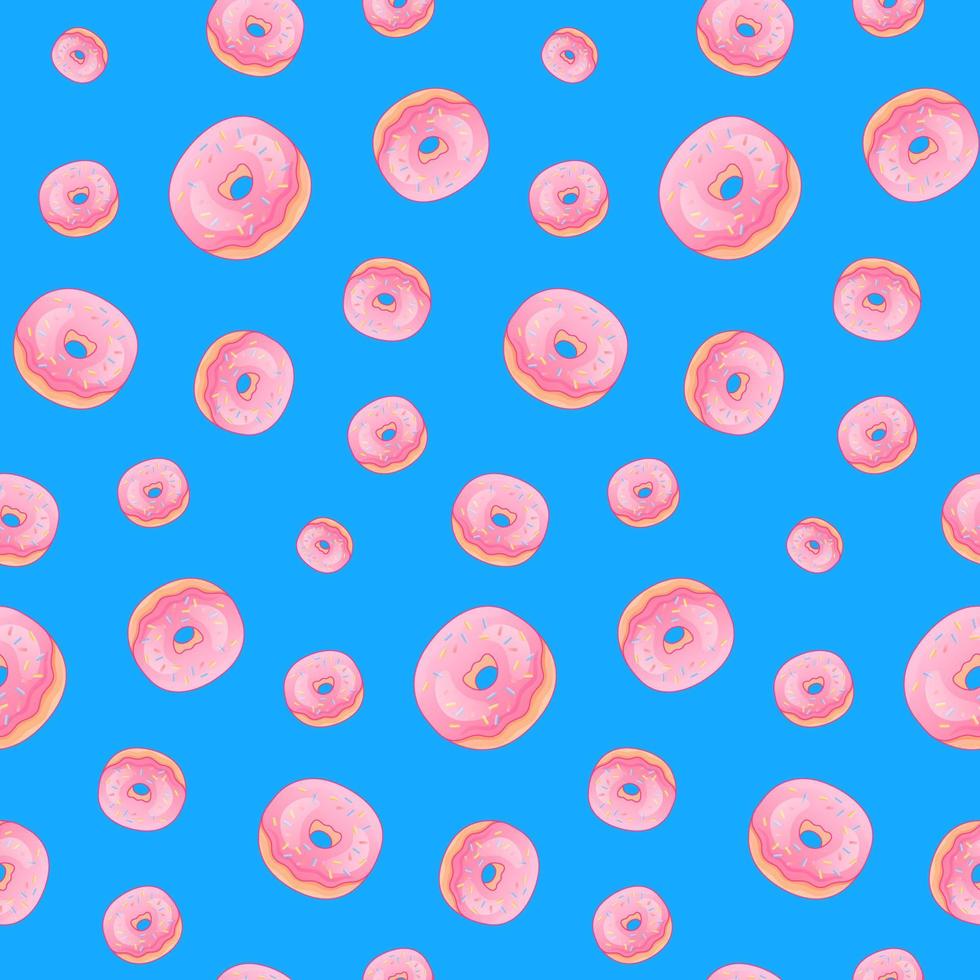 Donut Vector Seamless Pattern