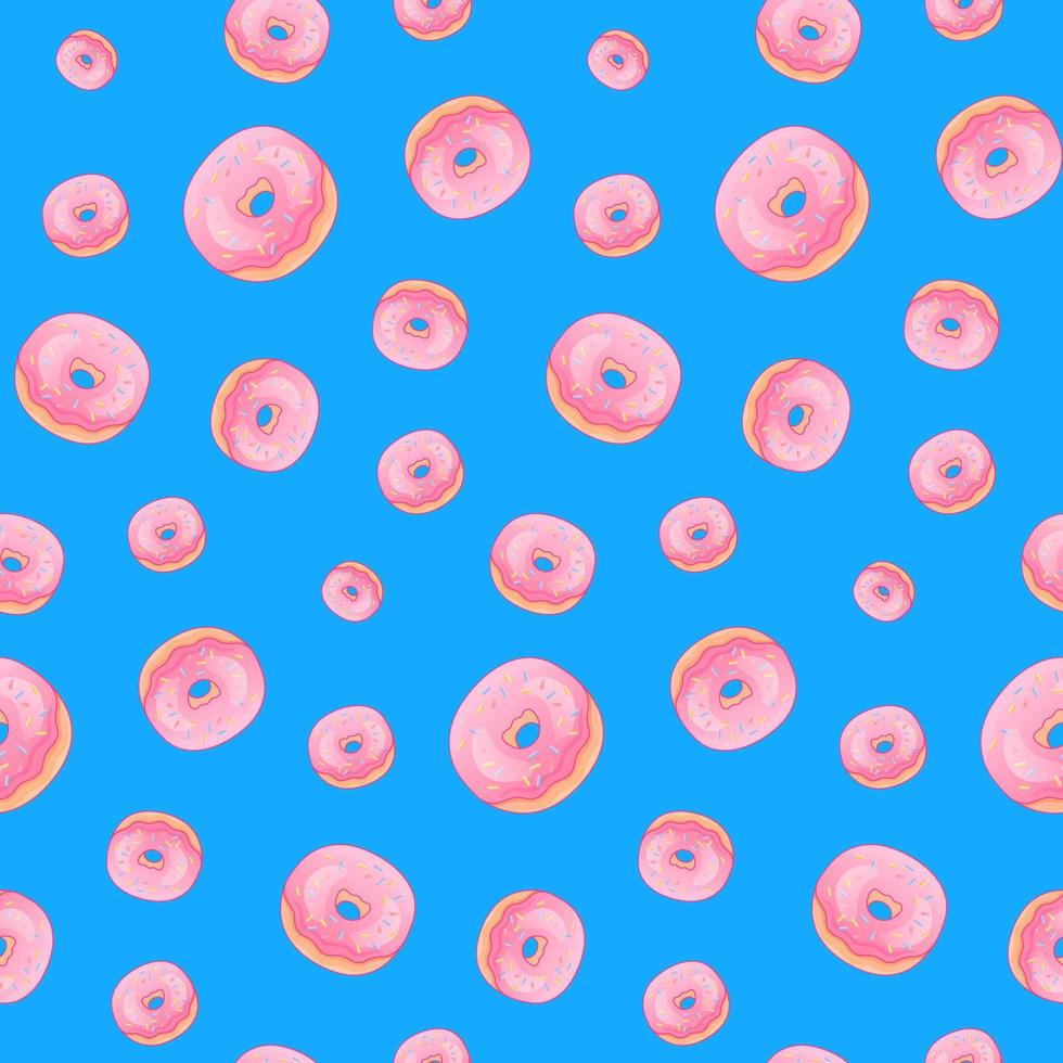 Donut Vector Seamless Pattern