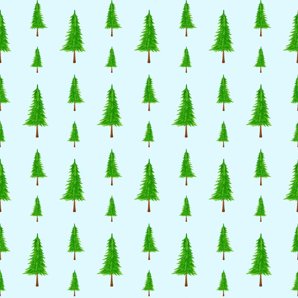 Christmas Tree Vector Seamless Pattern