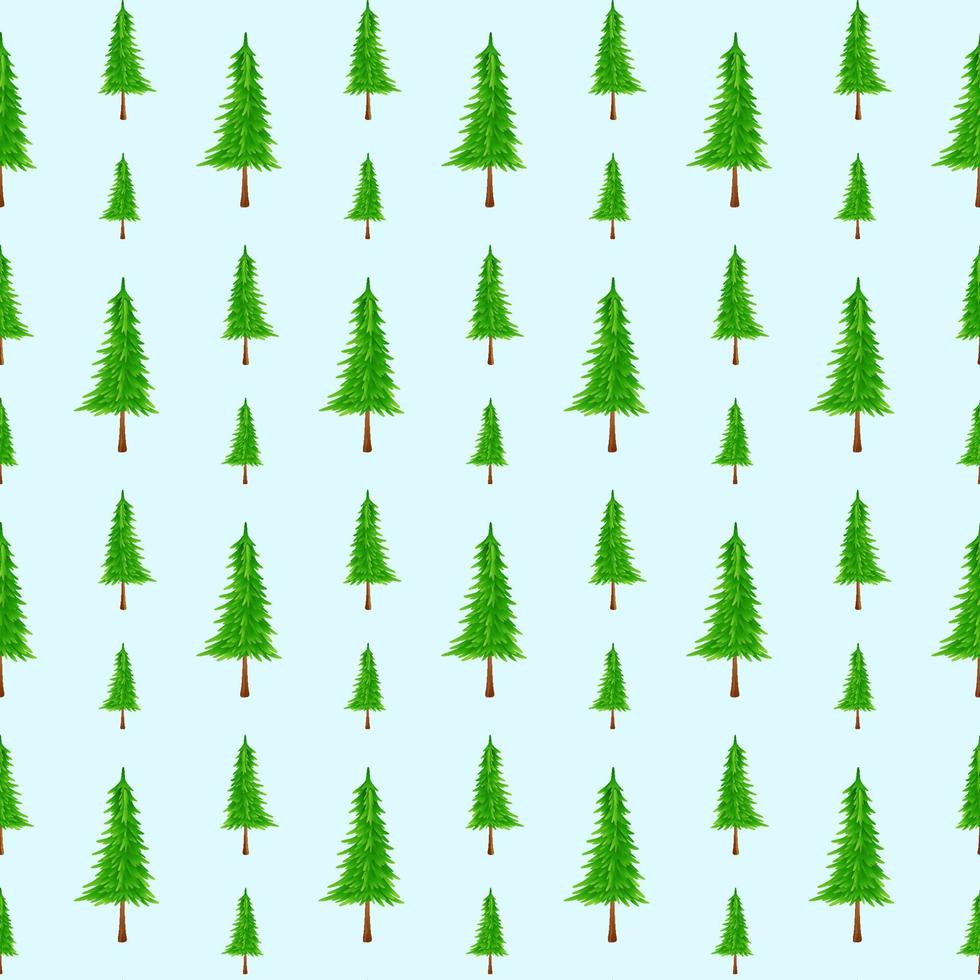 Christmas Tree Vector Seamless Pattern