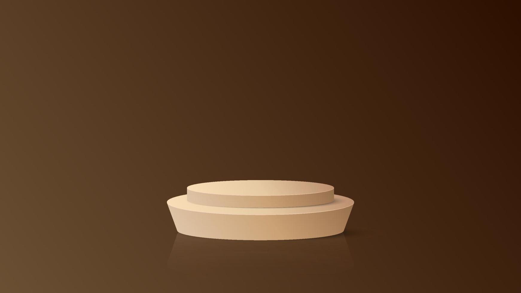 Pedestal podium product display with pastel color vector