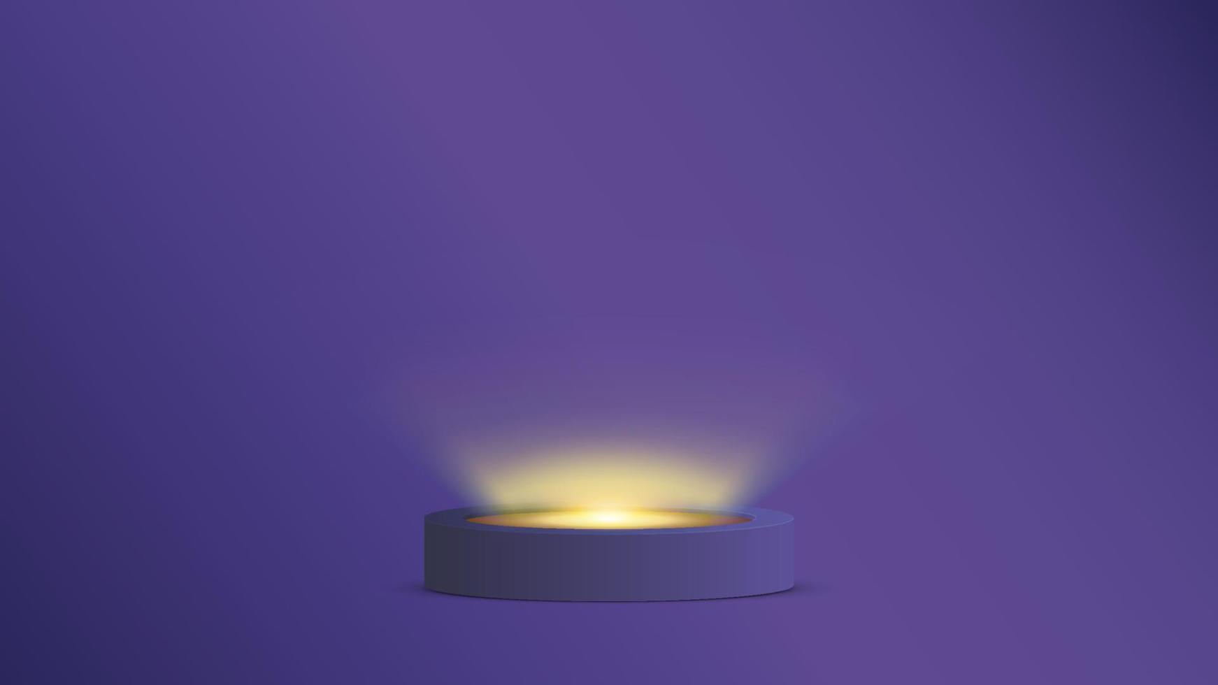 Pedestal podium product display with pastel color vector
