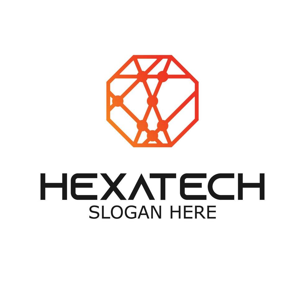 Technology - vector logo for corporate identity. Abstract chip sign. Network, internet tech concept illustration. Design element