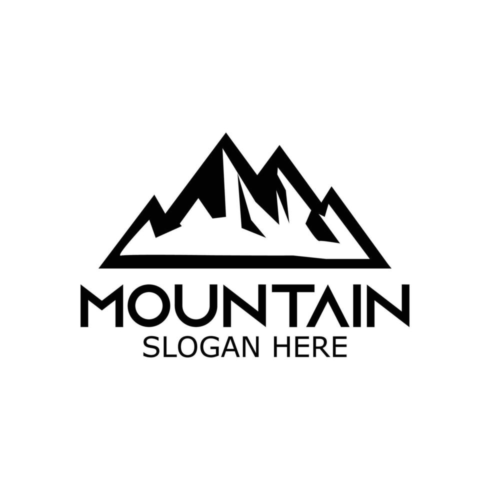 siluetas de montañas. vector de montañas, vector de montañas de elementos de diseño al aire libre, paisaje de montaña, árboles, vector de pino, paisaje de montaña.