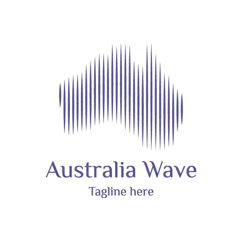 modern australia wave logo template designs vector illustration simple