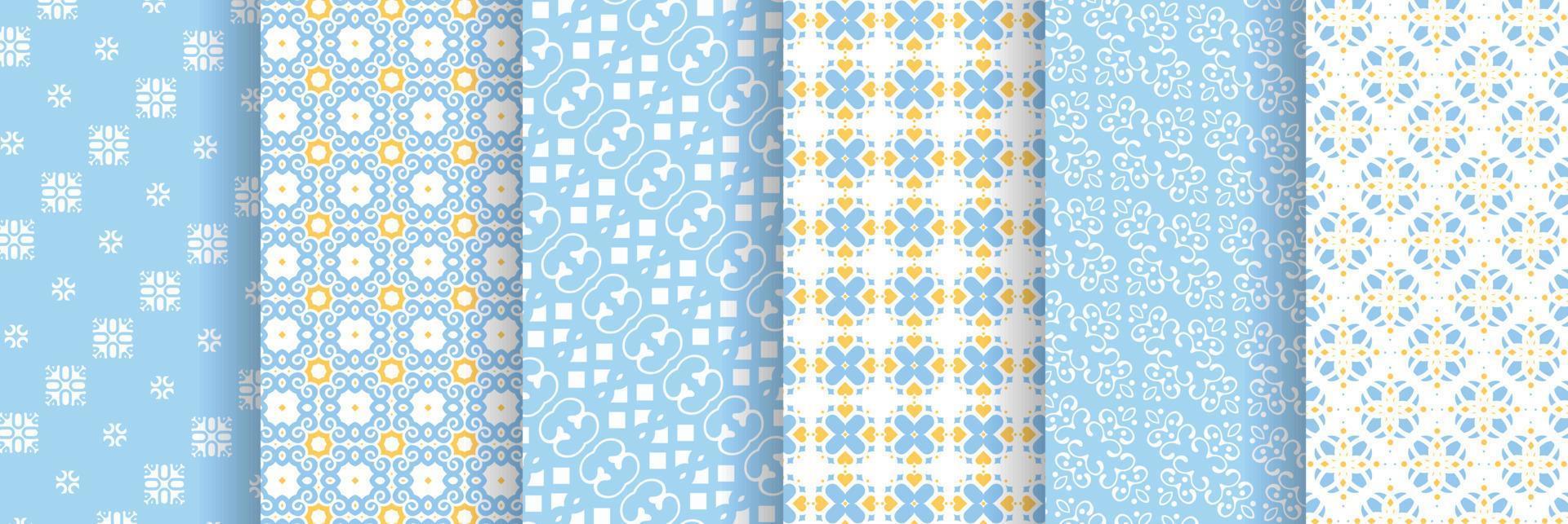 pastel color seamless pattern collection vector