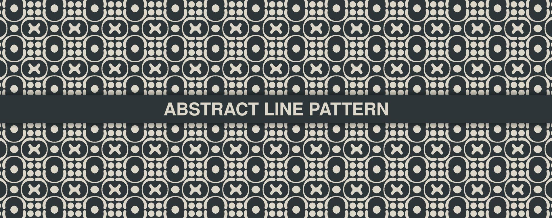 flat ornament line pattern design vector