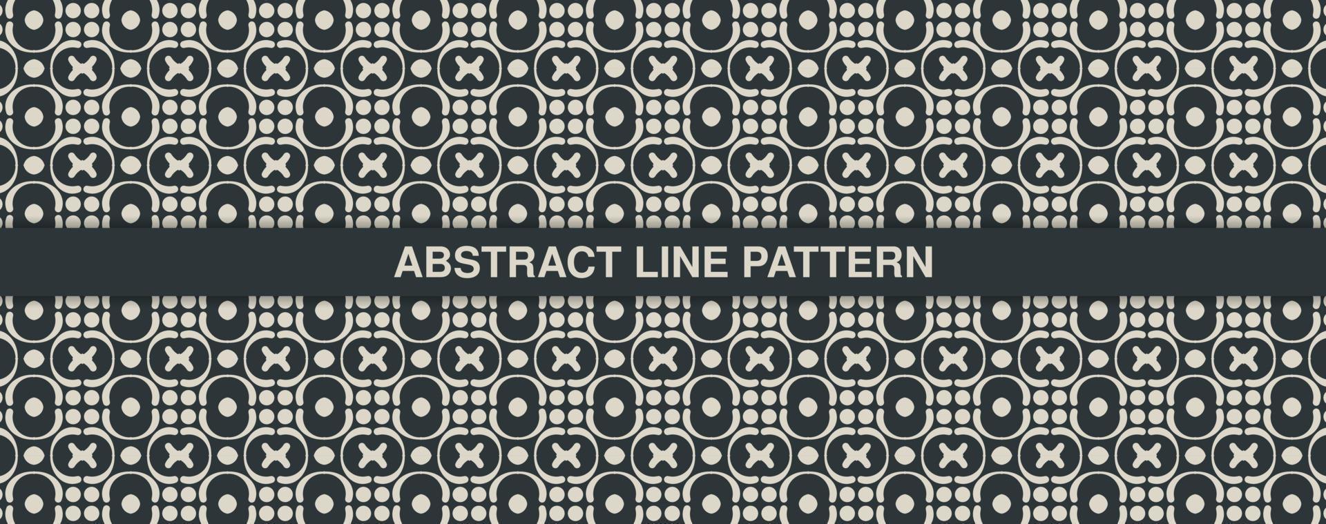 flat ornament line pattern design vector