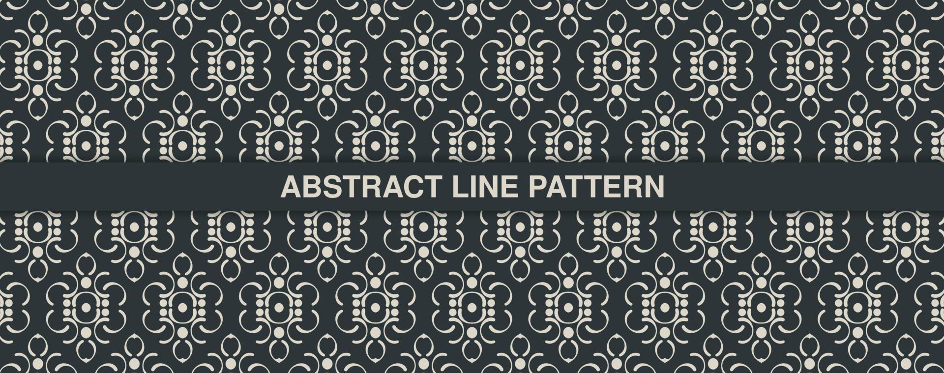 flat ornament line pattern design vector