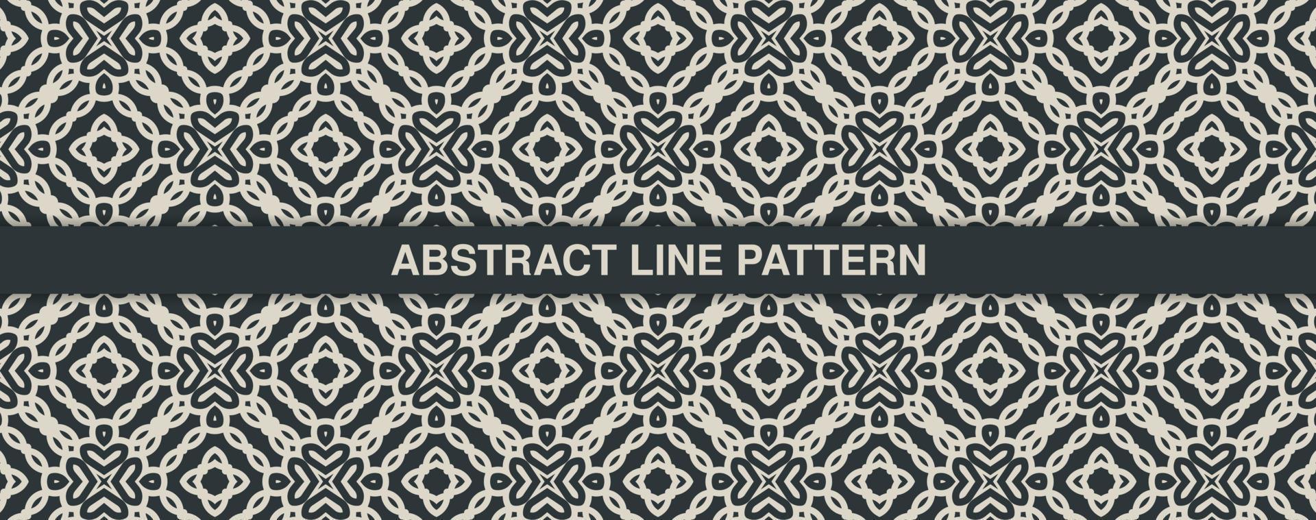 flat ornament line pattern design vector
