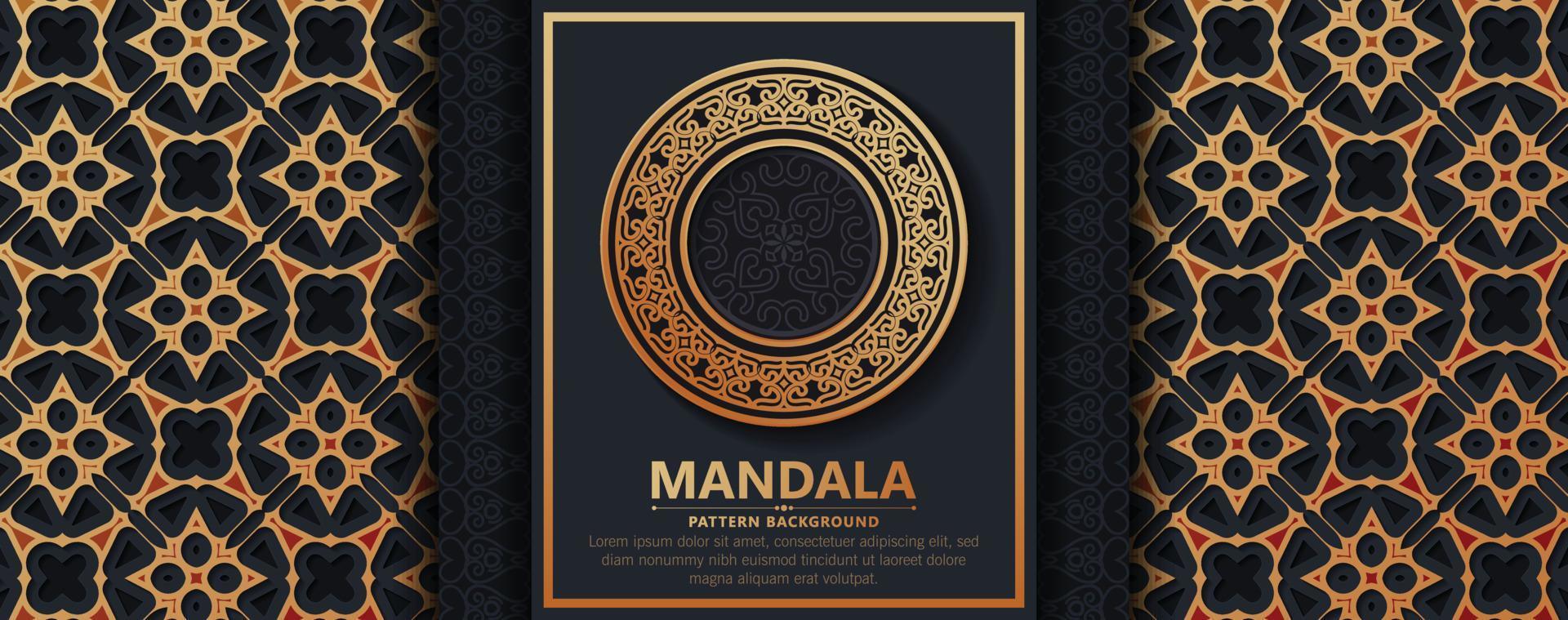 Luxury ornamental mandala background with arabic islamic east pattern style premium vector
