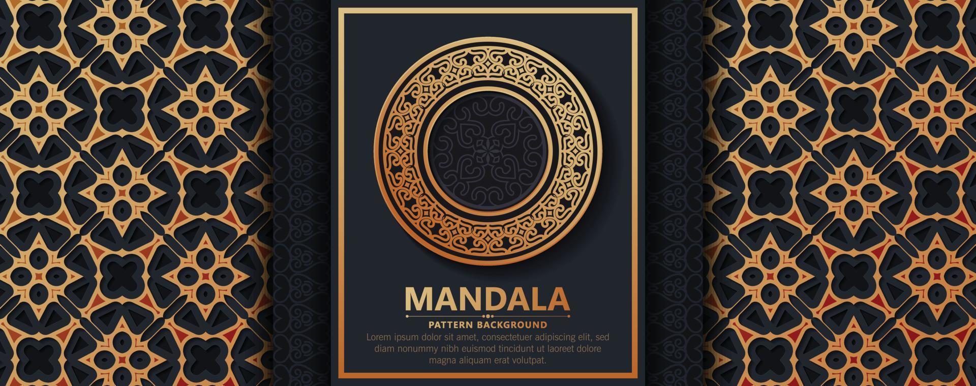 Fondo de mandala ornamental de lujo con estilo de patrón oriental islámico árabe premium vector