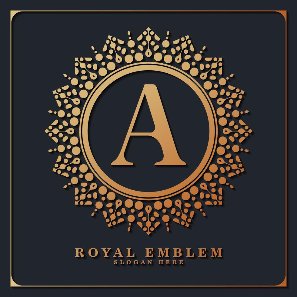 Ornamental luxury letter a logo vector