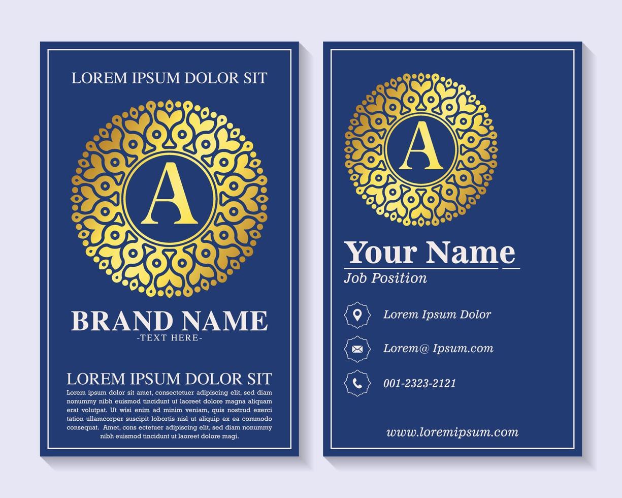 Luxury ornament pattern vertical card vector