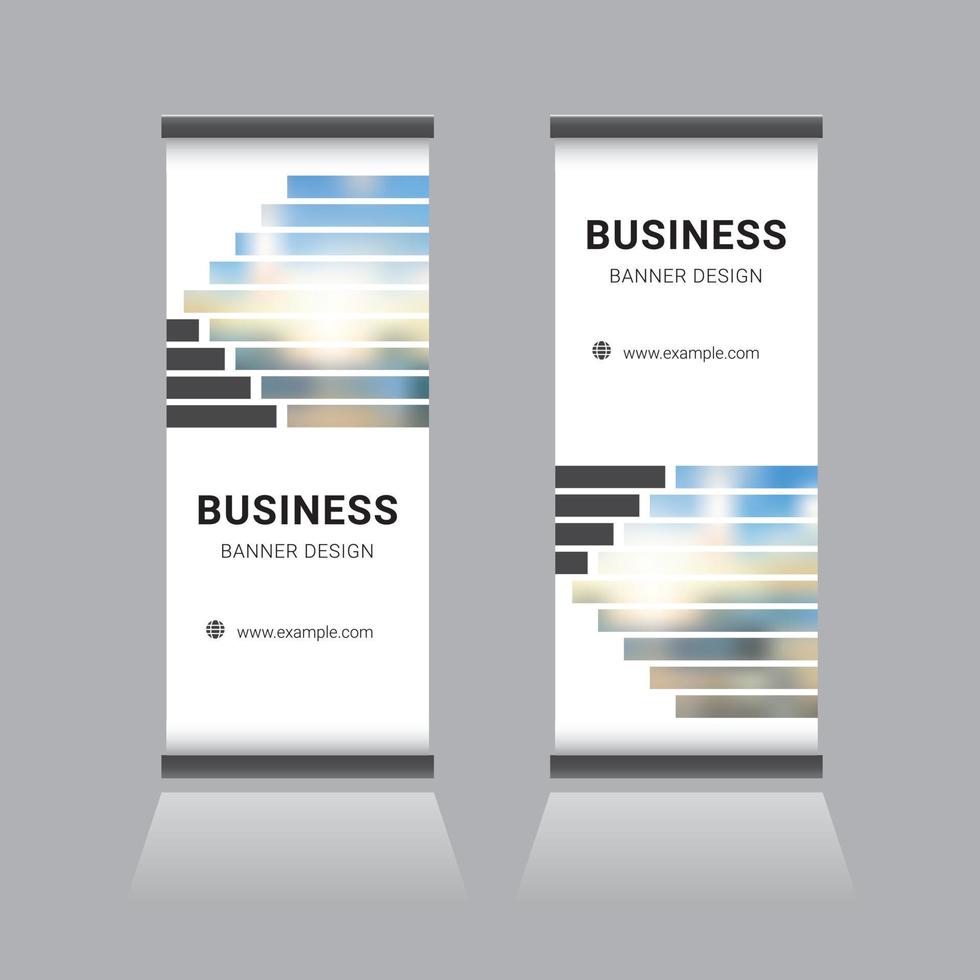 Roll Up Banner Design vector