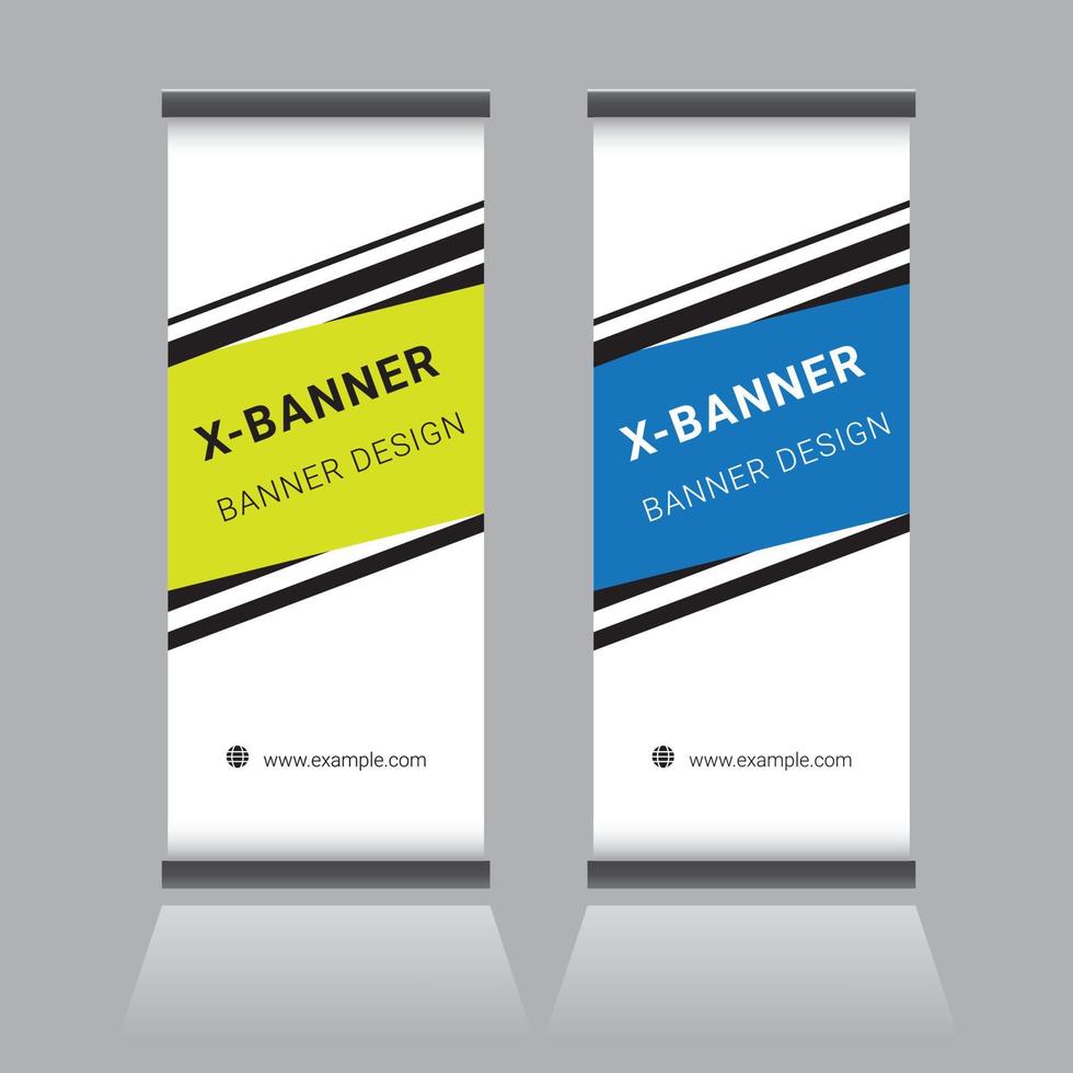 Roll Up Banner Design vector