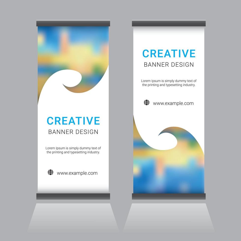 Roll Up Banner Design vector