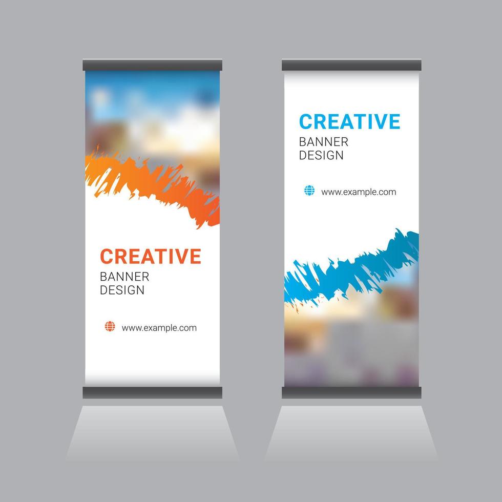 Roll Up Banner Design vector