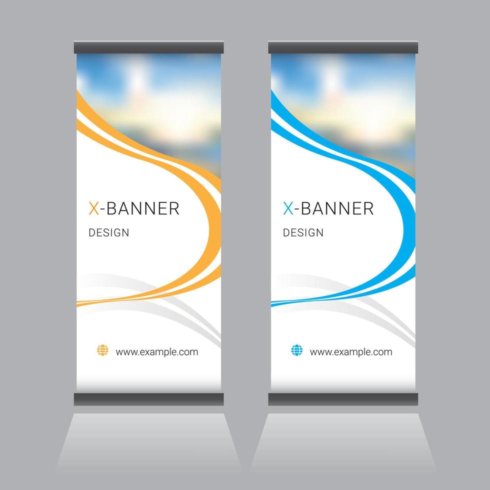 Roll Up Banner Design vector