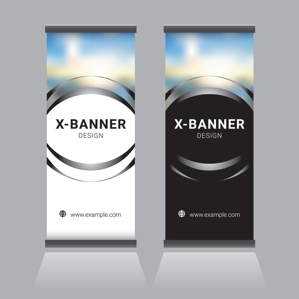 Roll Up Banner Design vector