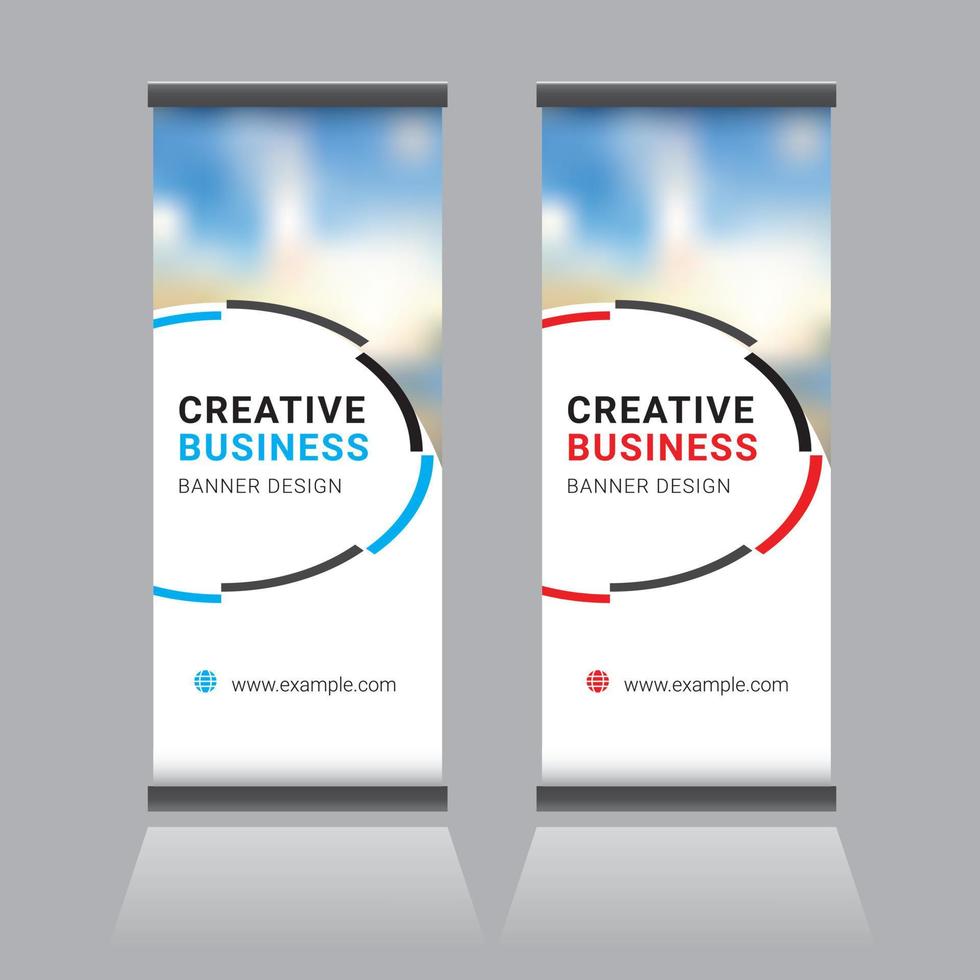 Roll Up Banner Design vector