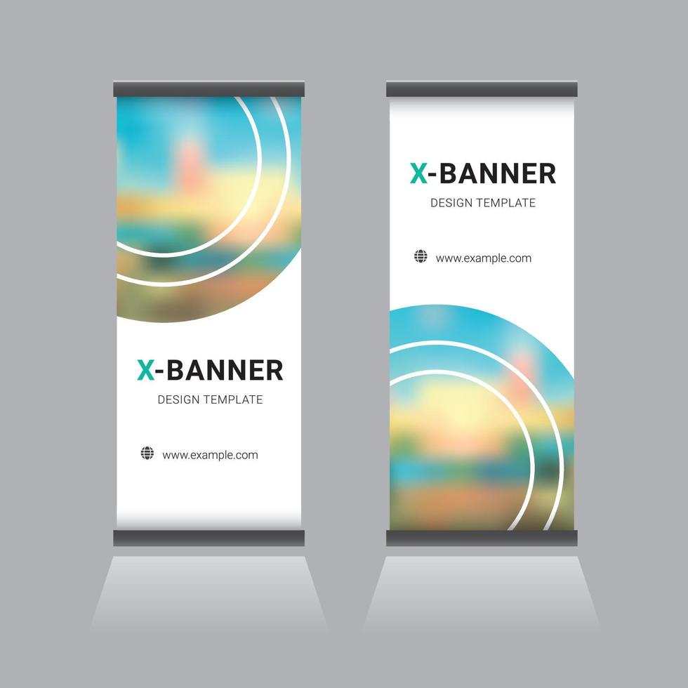 Roll Up Banner Design vector