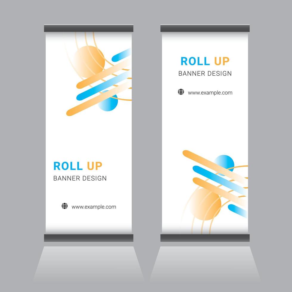 Roll Up Banner Design vector