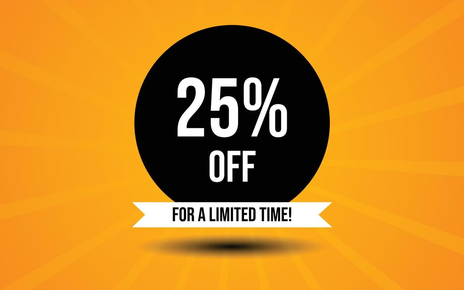 25 Percent Off Discount Tag vector