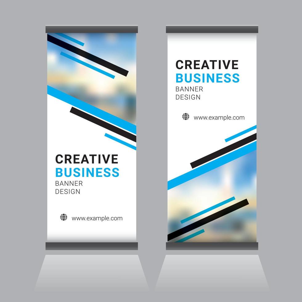 Roll Up Banner Design vector