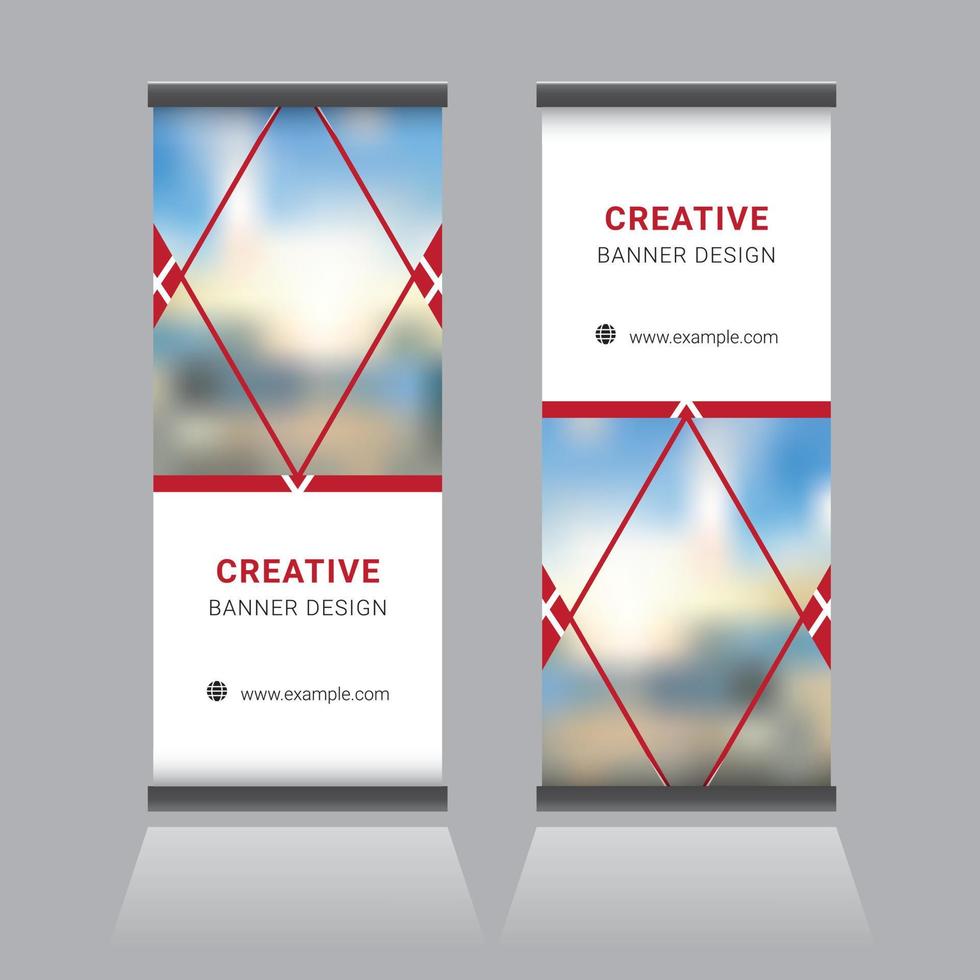 Roll Up Banner Design vector