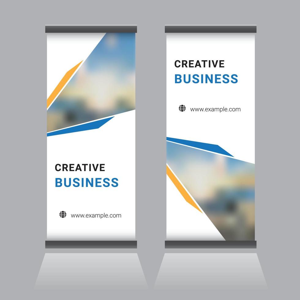 Roll Up Banner Design vector