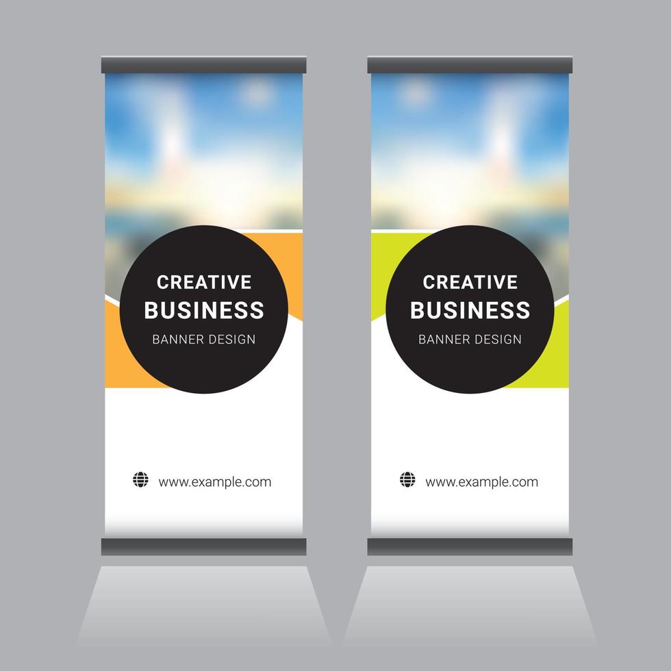 Roll Up Banner Design vector