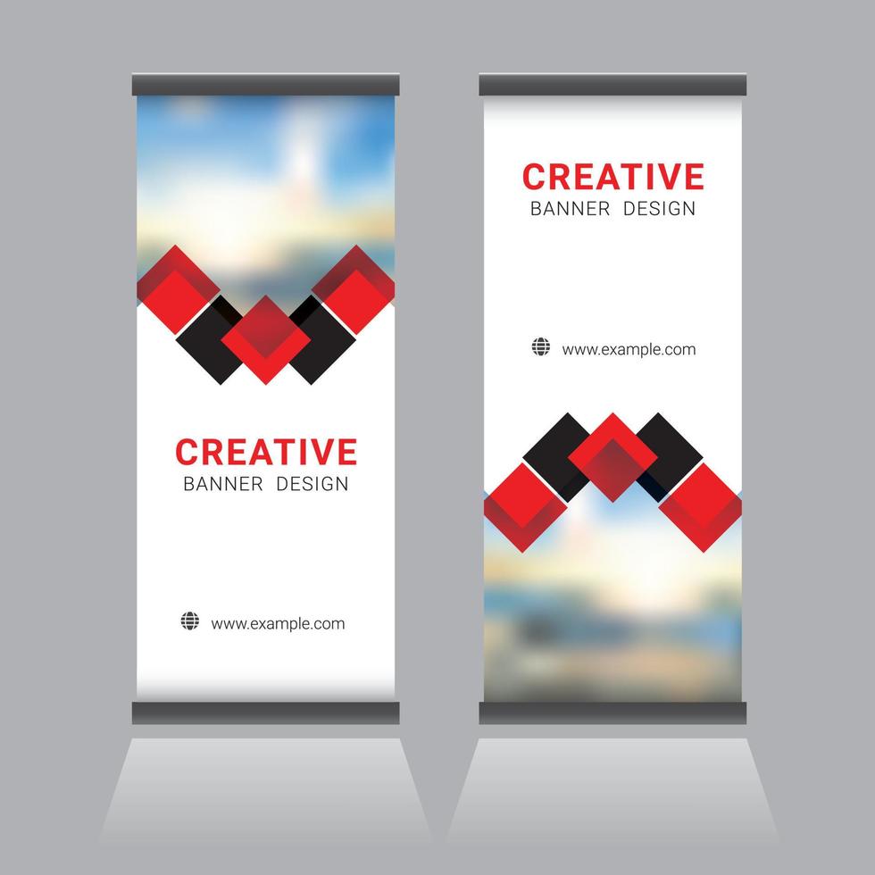 Roll Up Banner Design vector