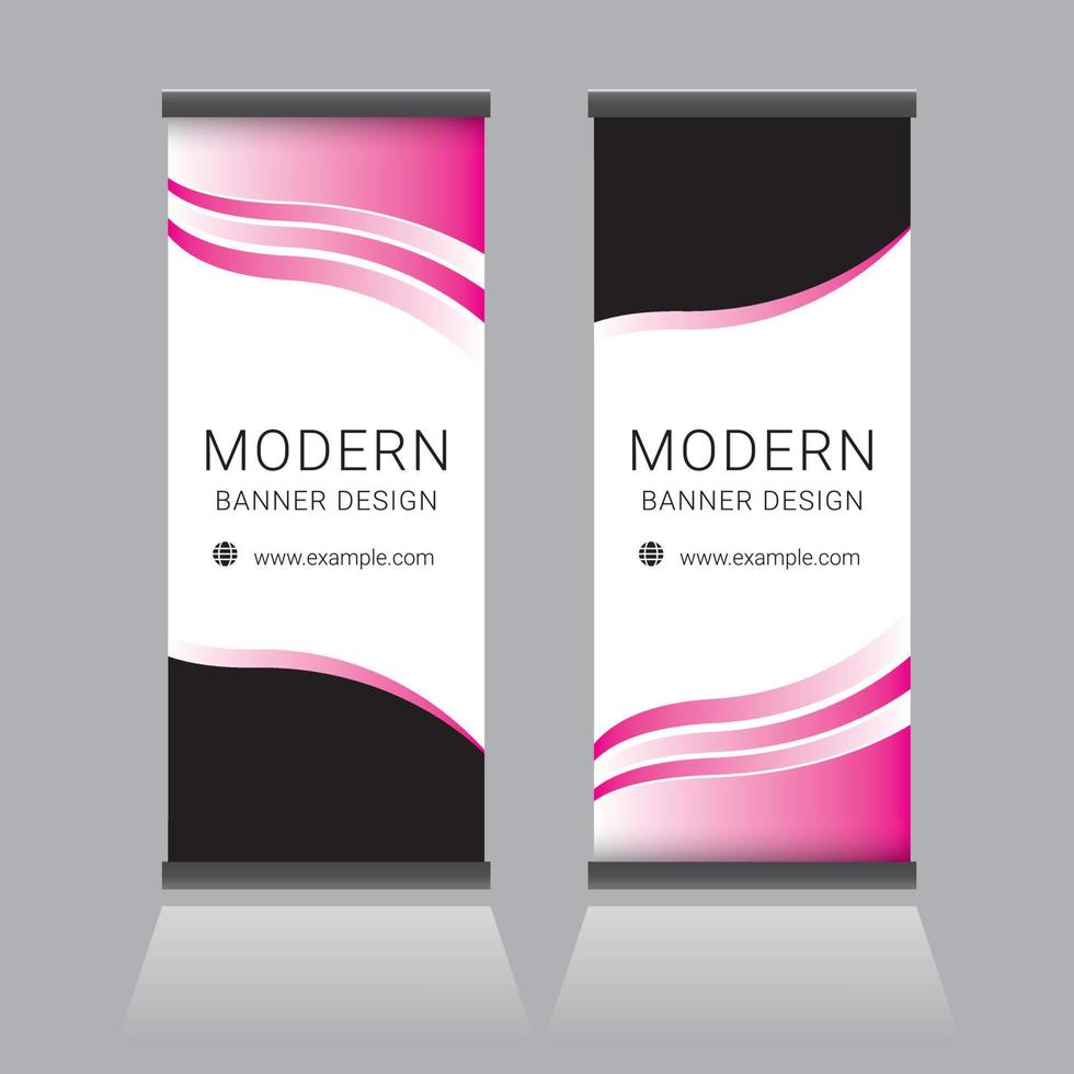 Roll Up Banner Design vector