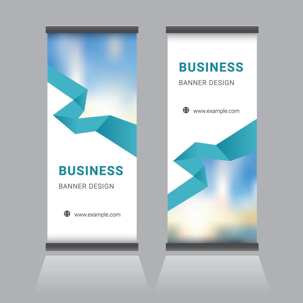 Roll Up Banner Design vector