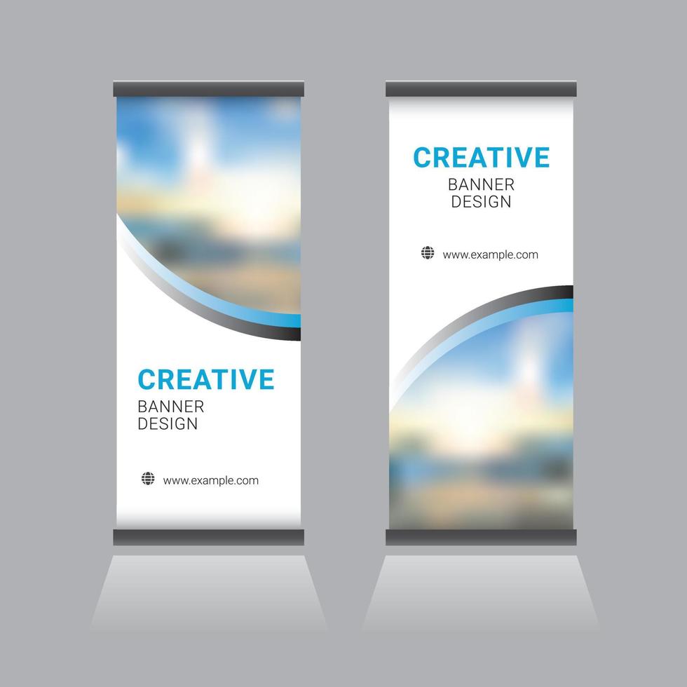 Roll Up Banner Design vector