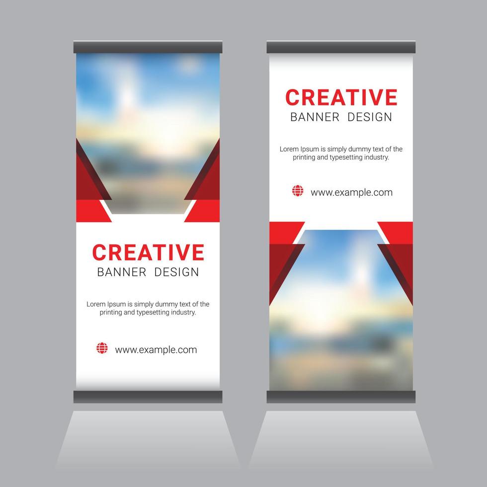 Roll Up Banner Design vector