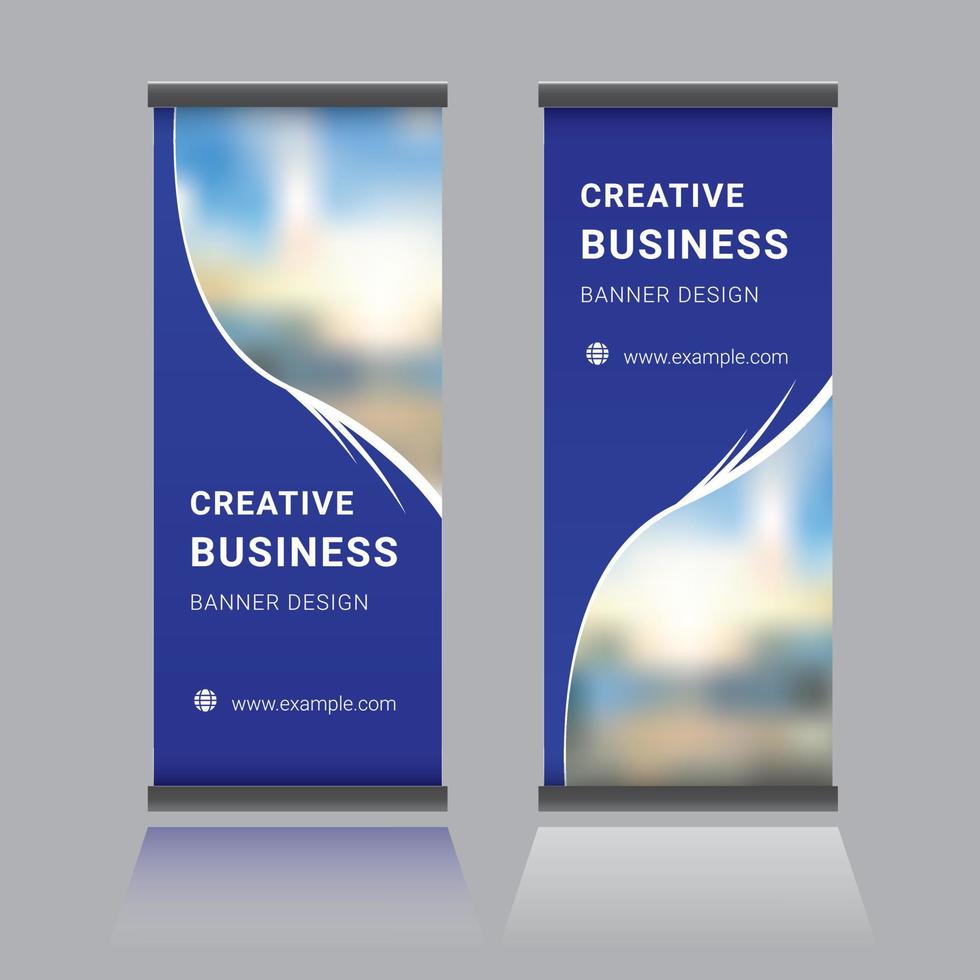 Roll Up Banner Design vector