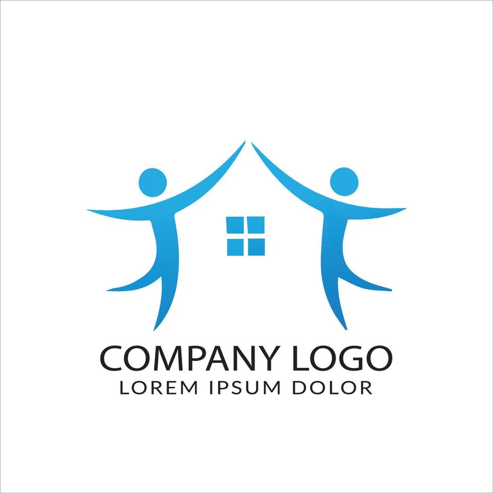 Real state company logo design vector