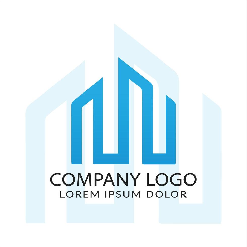 Real state company logo design vector