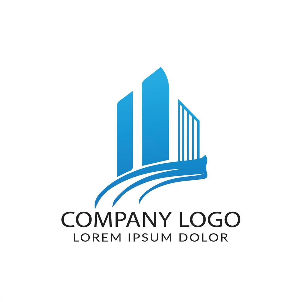 diseño de logotipo de empresa inmobiliaria vector